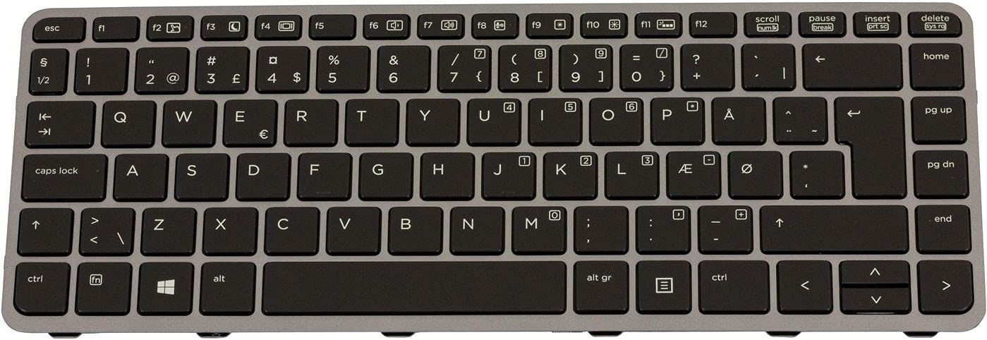 HP Backlit Keyboard - 739563-081 - Ergonomic Wireless Keyboard for PC/Laptop - Perfect for Office, Gaming & Home Use (Denmark Version)