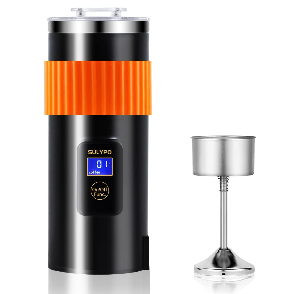 Mini Coffee Maker - Electric Percolator & Espresso Machine with Microcontroller for Enhanced Taste, Single Cup Brewer, Aluminum-Free, 110V AC - Perfect for Home, Office, or Travel Use