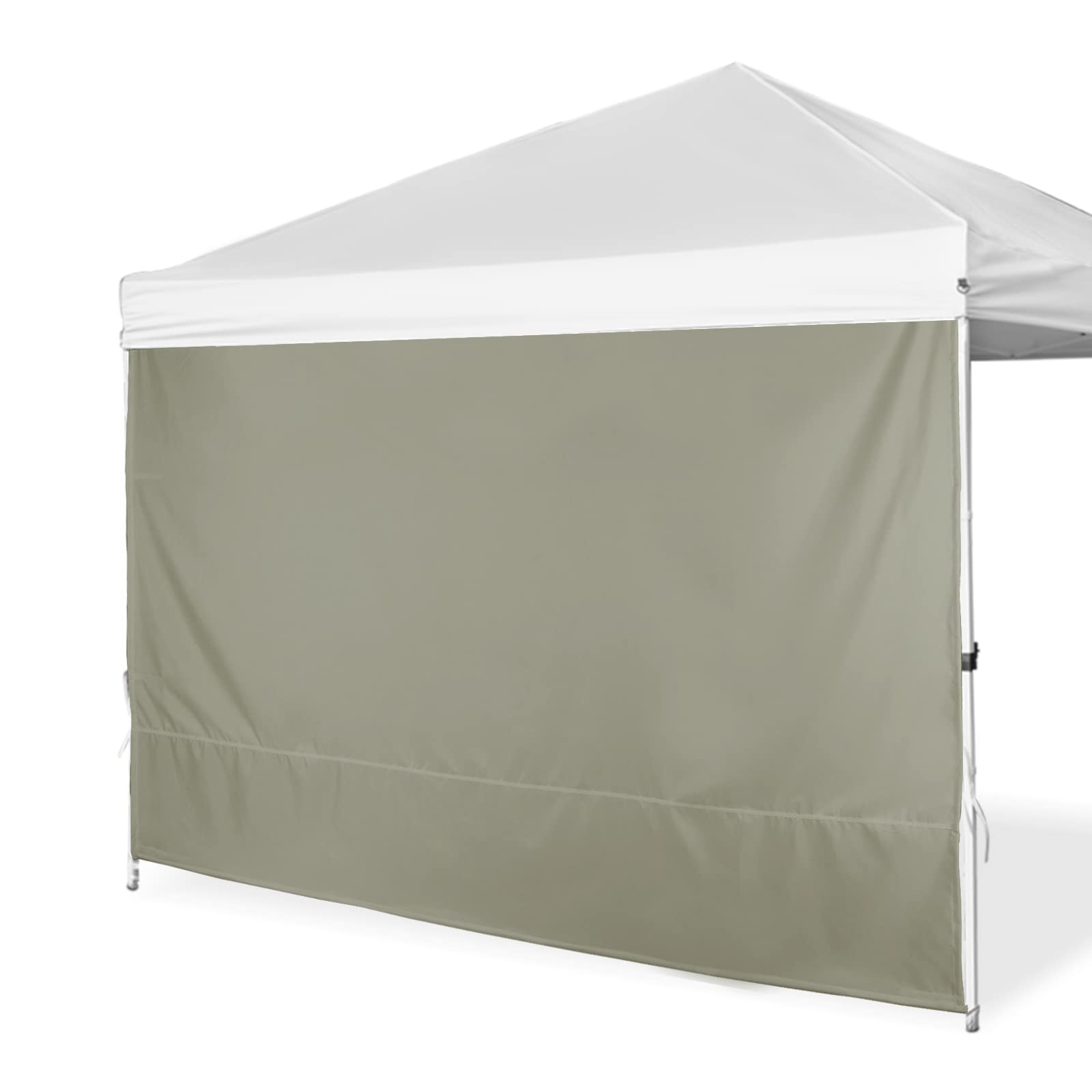 10x10 Pop Up Canopy Sidewalls - Turtle Life Sunshade Side Panel (1 Pack, Khaki) for Outdoor Events, Beach Parties & Camping Shelter