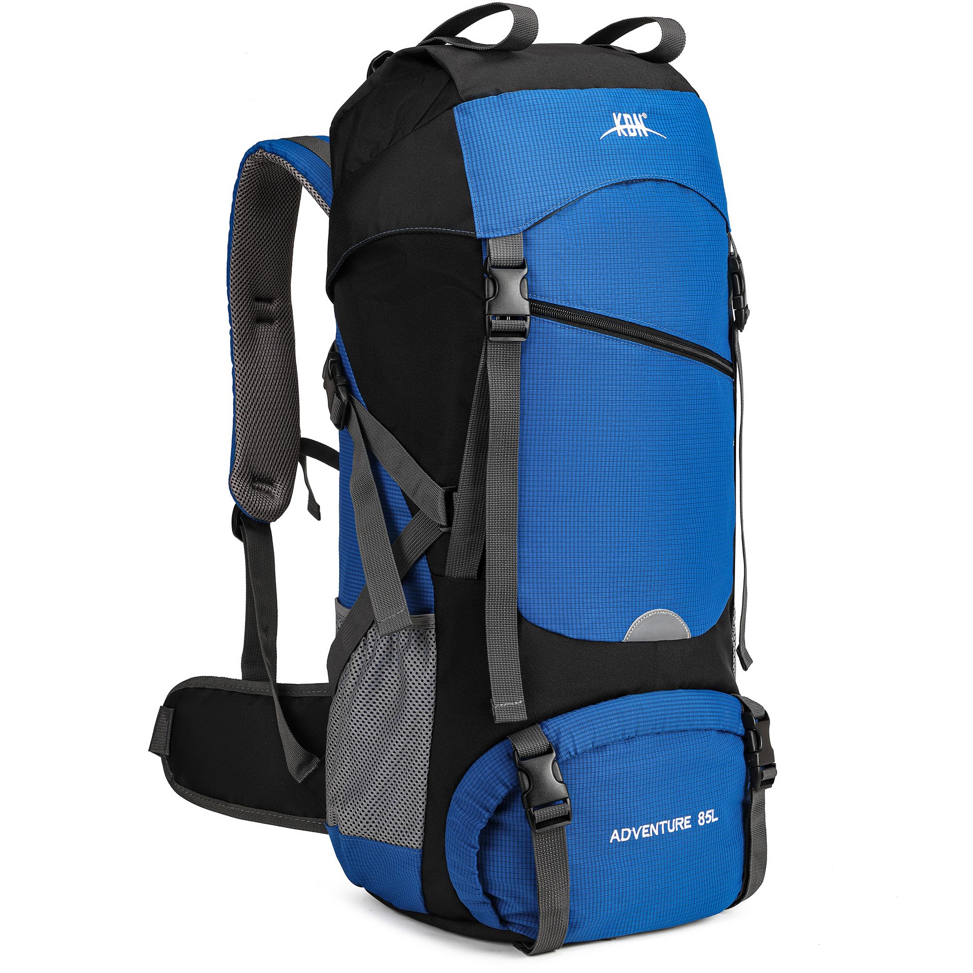 **Fannos 75L Waterproof Hiking Backpack for Men & Women - Lightweight Travel Backpack with Adjustable Straps, Durable Rucksack for Outdoor Camping, Trekking & Adventure (Blue)**
