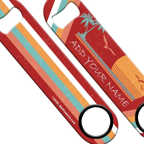 Custom Engraved Speed Bottle Opener - Retro Series California Style - Perfect for Bars, BBQs, Parties & Gifts