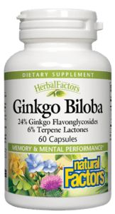 HerbalFactors® Ginkgo Biloba Extract 120mg - Premium Memory & Brain Support Supplement - Supports Focus, Circulation & Cognitive Function - Great for Students, Professionals & Seniors