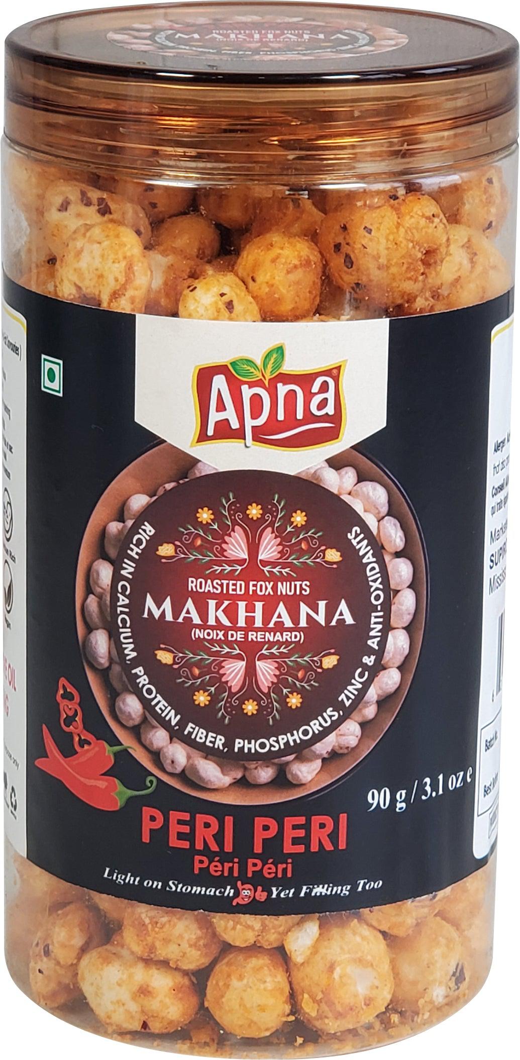 Roasted Phool Makhana (Lotus Seeds) Peri Peri Flavor - Healthy Vegan Snack for Weight Loss & Keto Diet - Perfect for Movie Nights, Parties & On-the-Go Snacking