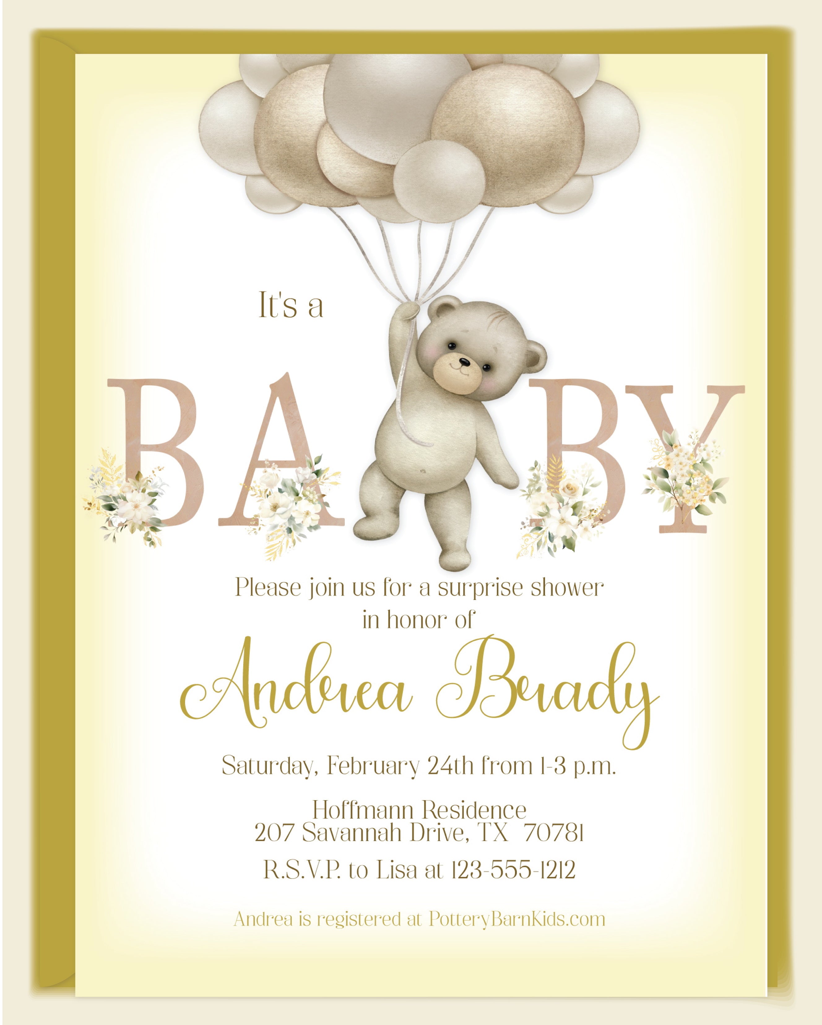 Personalized Baby Shower Invitation Cards - Custom Gender Reveal & Welcome Party Invites for Newborn Celebrations - Perfect for Virtual or In-Person Baby Showers
