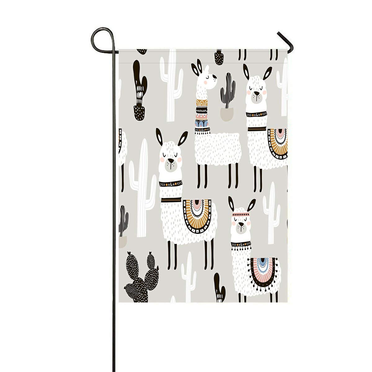 ECZJNT Llama Cactus Garden Flag - 12x18 Inch Outdoor Decorative Flag for Home, Yard, and Party Decorations - Perfect for Spring, Summer, and Themed Events