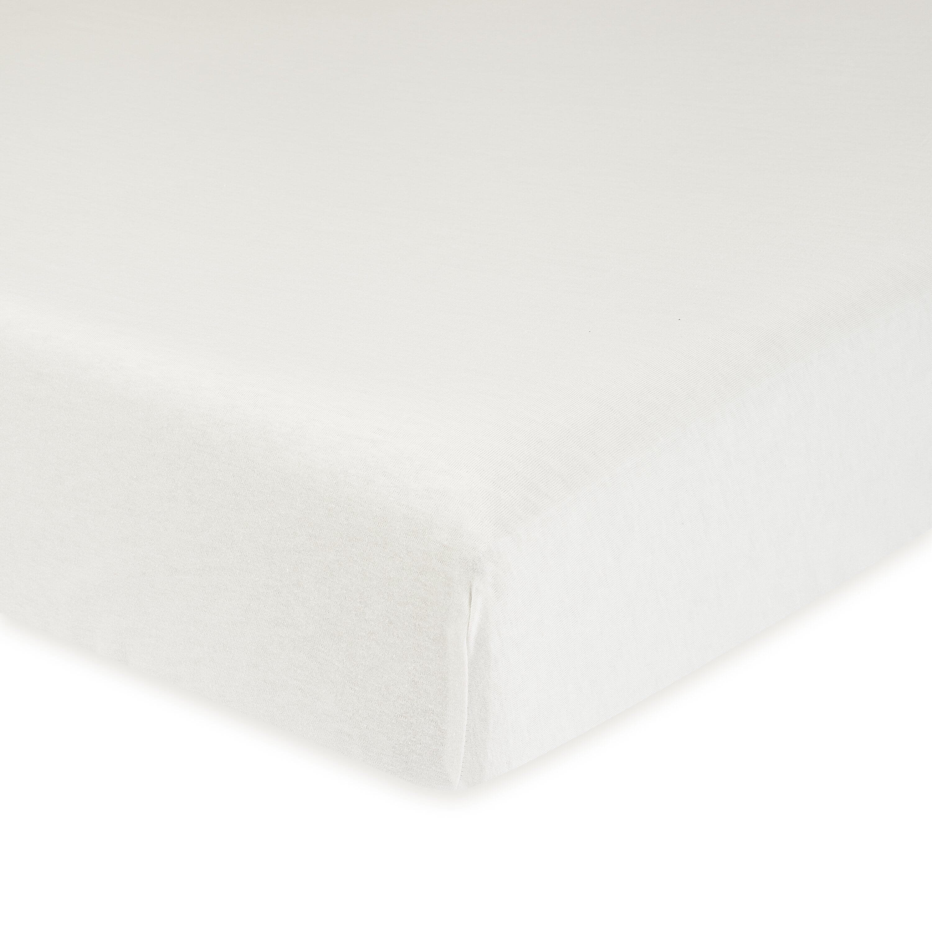1 Pack Neutral White Organic Cotton Fitted Crib Sheet - Soft & Breathable Baby Crib Mattress Cover for Nursery, Daycare & Travel