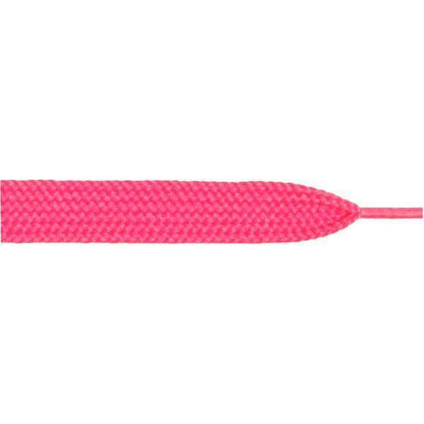 Wholesale 3/4 Inch Thick Flat Hot Pink Shoelaces - 12 Pair Pack for Sneakers, Boots & Casual Shoes | Bulk Replacement Laces for Men, Women & Kids
