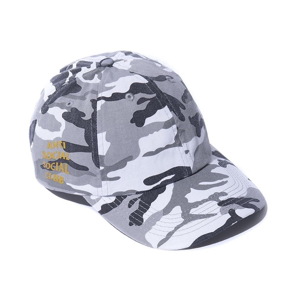 AntiSocialSocialClub 50 Degrees Snow Camo Cap - Green Camo Beanie for Winter Outdoor Activities, Skiing & Snowboarding