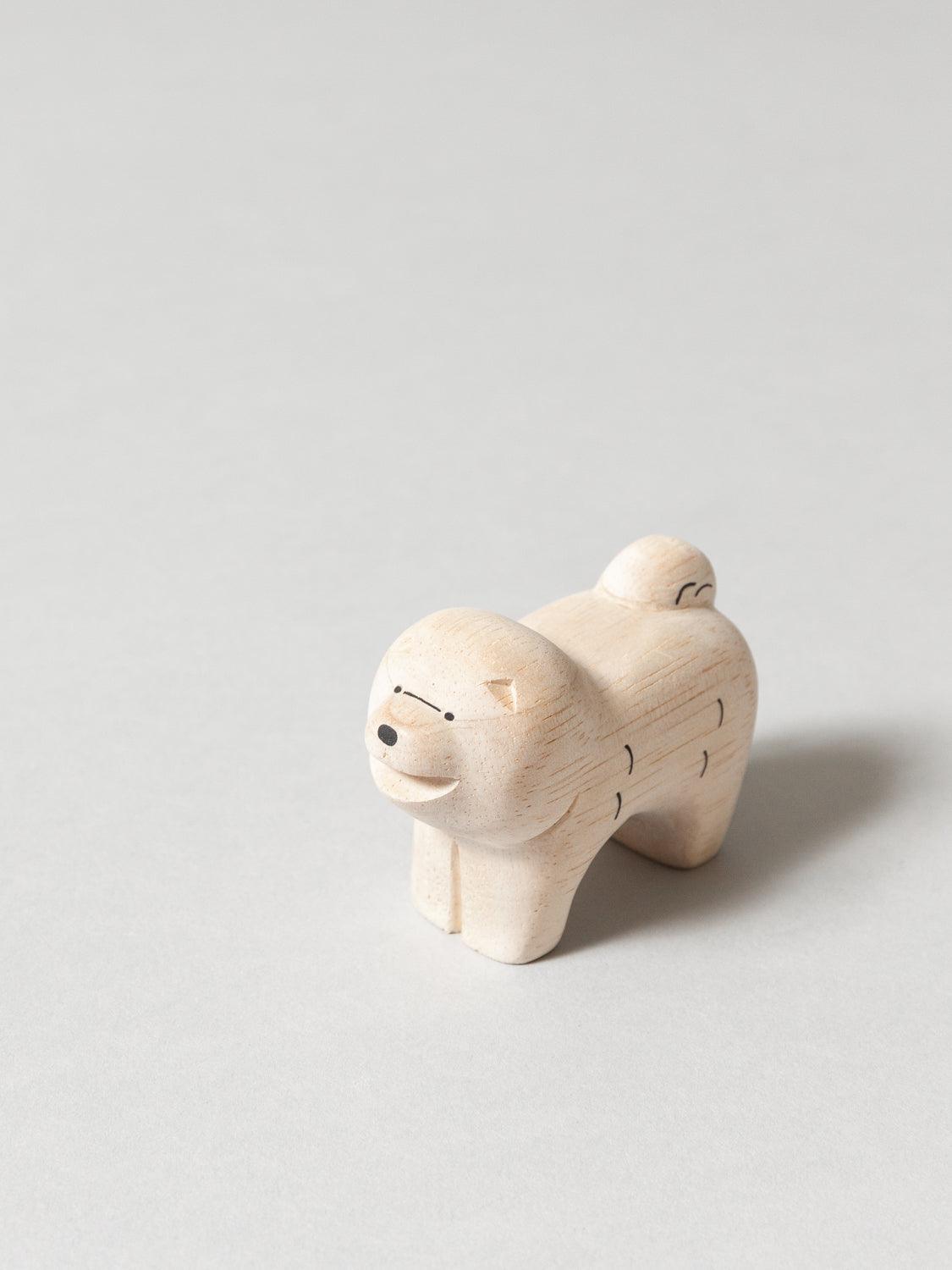 Handmade Wooden Chow Chow Dog Figurine - Realistic Home Decor, Unique Gift for Dog Lovers, Perfect for Shelf Display & Nursery Decor
