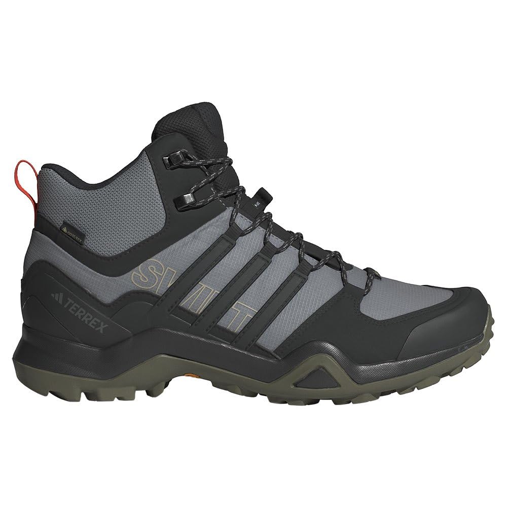 Adidas Terrex Swift R2 Mid Gore-Tex Waterproof Hiking Boots for Men - Lightweight Trekking Shoes with Ankle Support for Outdoor Adventures & Mountain Climbing