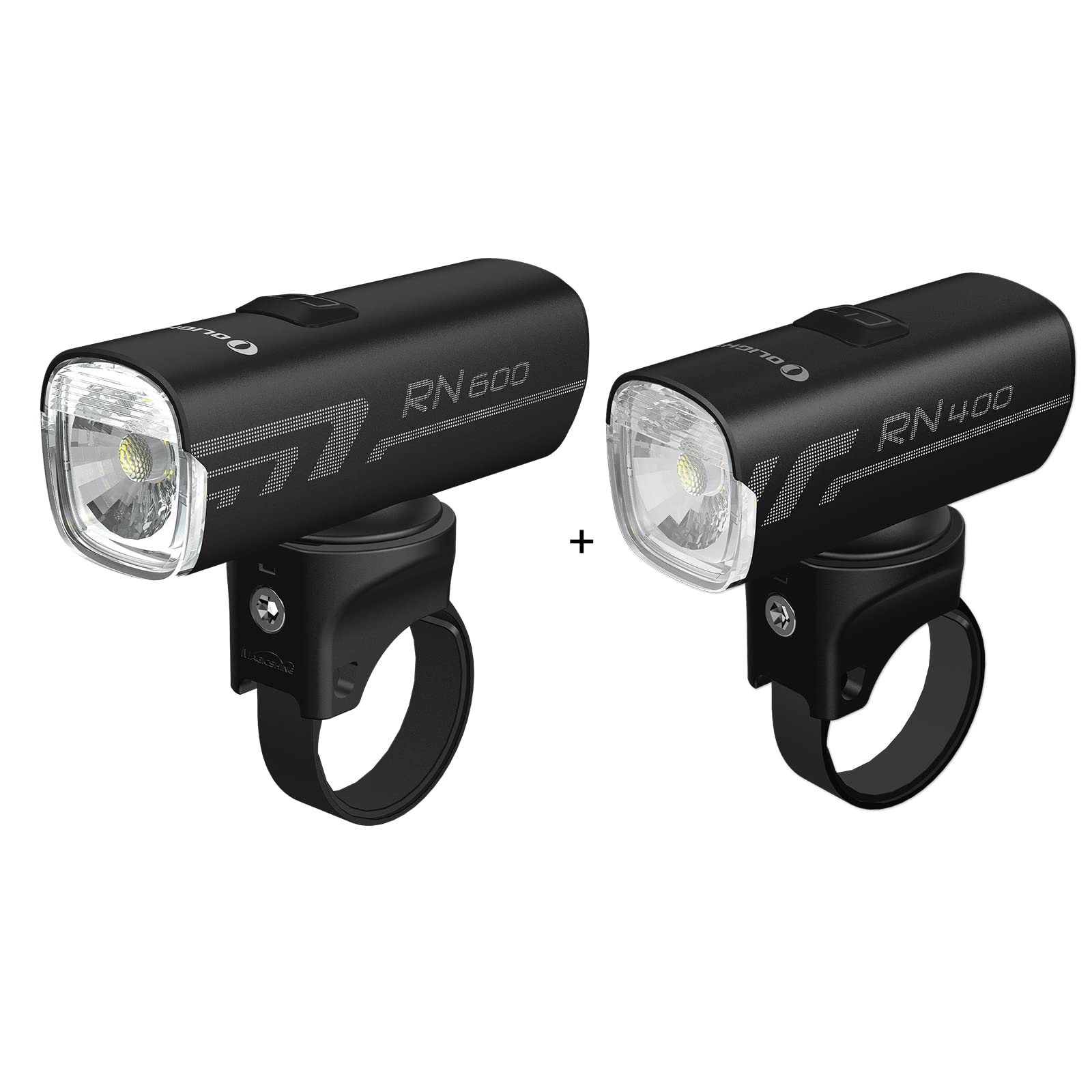 OLIGHT RN 600 & RN 400 USB-C Rechargeable Bike Light Set - 600 & 400 Lumens LED Headlights for Road & Urban Cycling - Perfect for Night Commuting & Mountain Biking