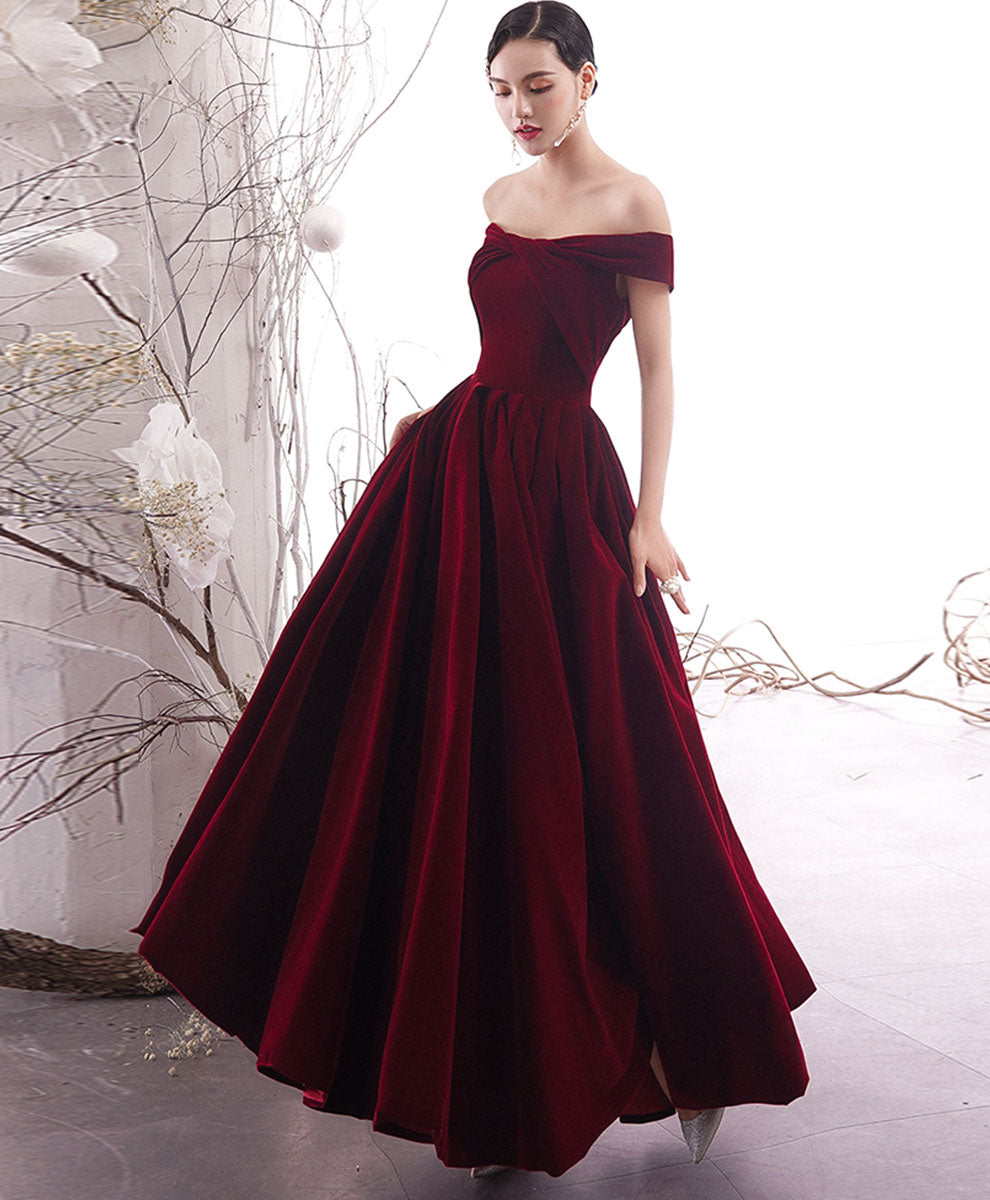 Elegant Burgundy Long Prom Dress for Women - Formal Evening Gown for Homecoming, Ball & Special Occasions