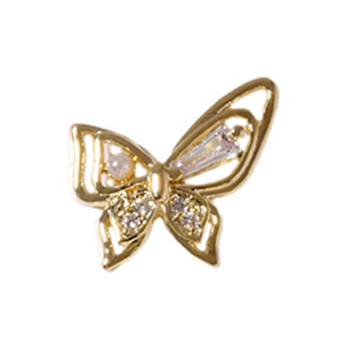 Kaaka Nail Art - DIY Alloy Bow Tie & Heart Shaped Rhinestone Jewelry for Nail Decoration | Perfect for Nail Salon Designs, Manicures, and Home Nail Art Projects