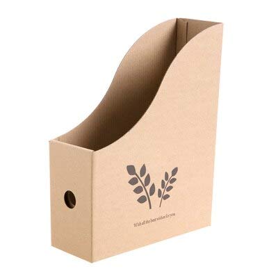Foldable File Folder Desk Organizer - Corrugated Paper Storage Box for Books, Pens & Magazines - School & Office Supplies (Leaf Green) - Perfect for Home, Office & Classroom Organization