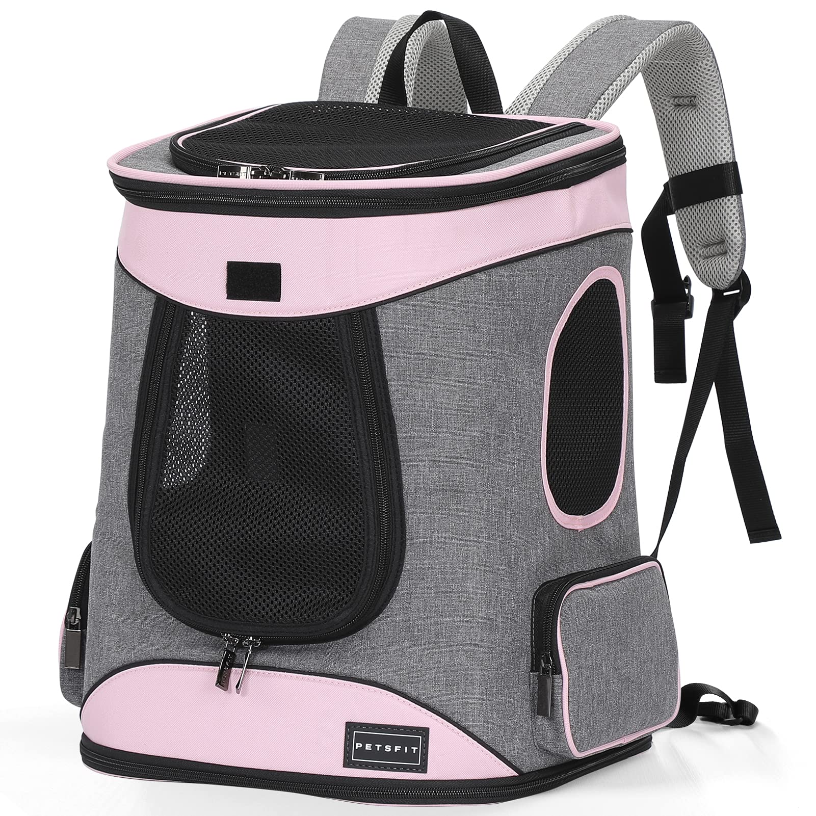 Petsfit Dog Backpack Carrier - Lightweight & Breathable Pet Travel Backpack for Hiking, Walking, Cycling - Fits Small to Medium Dogs, Cats & Rabbits Under 22lbs - Perfect for Outdoor Adventures & Daily Commutes