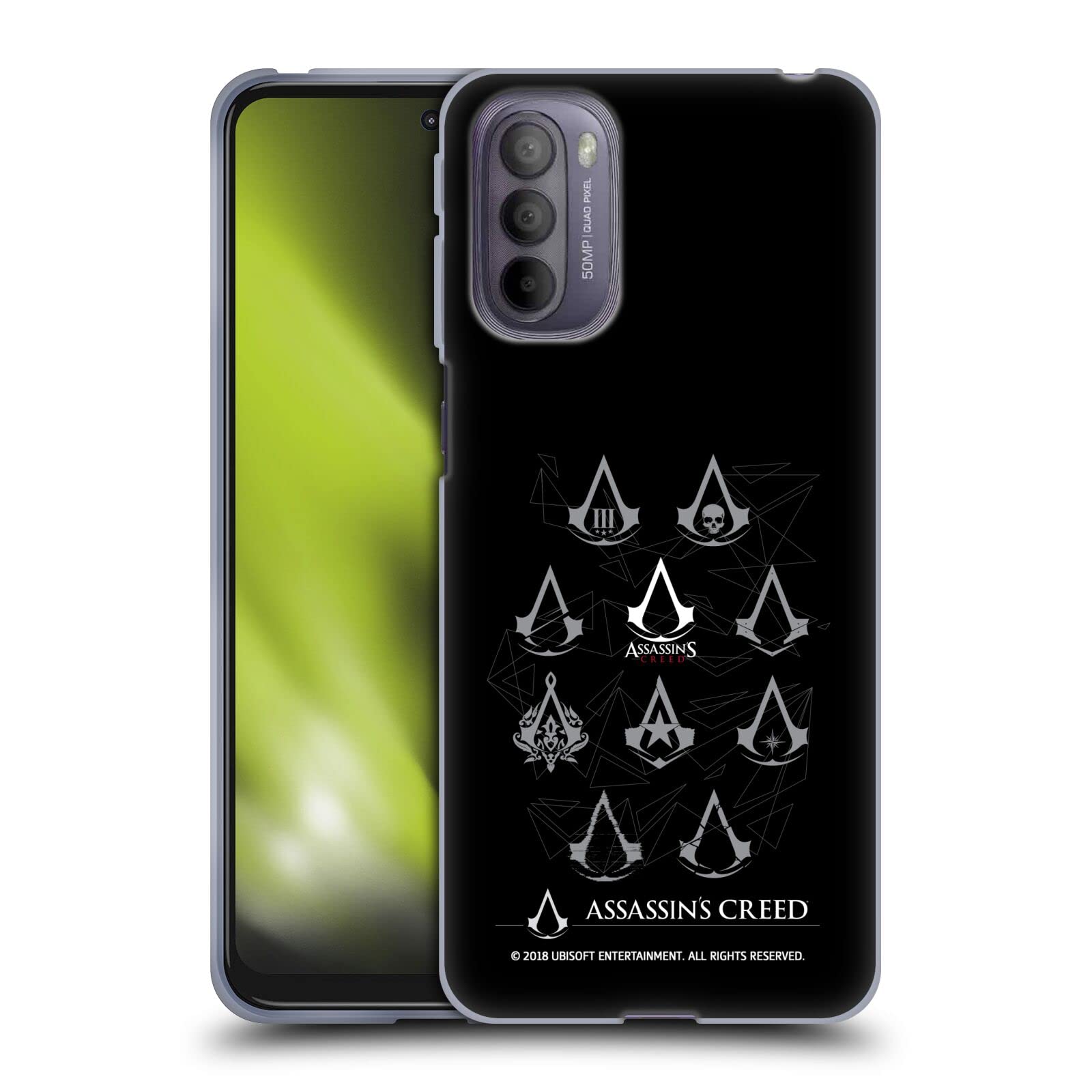 Head Case Designs Assassin's Creed Legacy Logo Gel Case for Motorola Moto G31 - Officially Licensed Gaming Phone Cover for Protection & Style