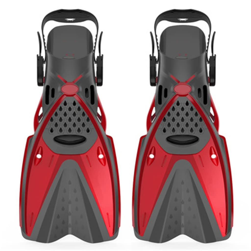 YKAMM Adjustable Snorkeling Fins for Adults - Professional Swimming Flippers for Diving, Snorkeling & Water Sports - Lightweight & Portable Travel Gear - Perfect for Beach Vacations, Pool Swimming & Ocean Adventures