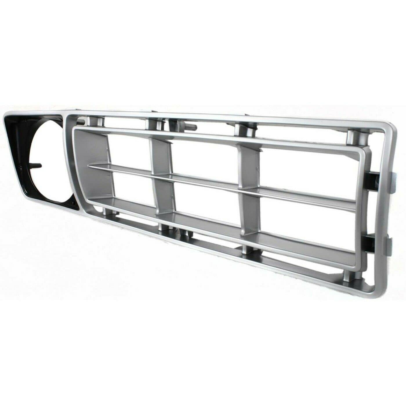 BYEHAV Passenger Side Grille - Silver Plastic Replacement Part FO1200106 D6TZ8150A 9617045 | Perfect for Ford Truck & SUV Restoration Projects