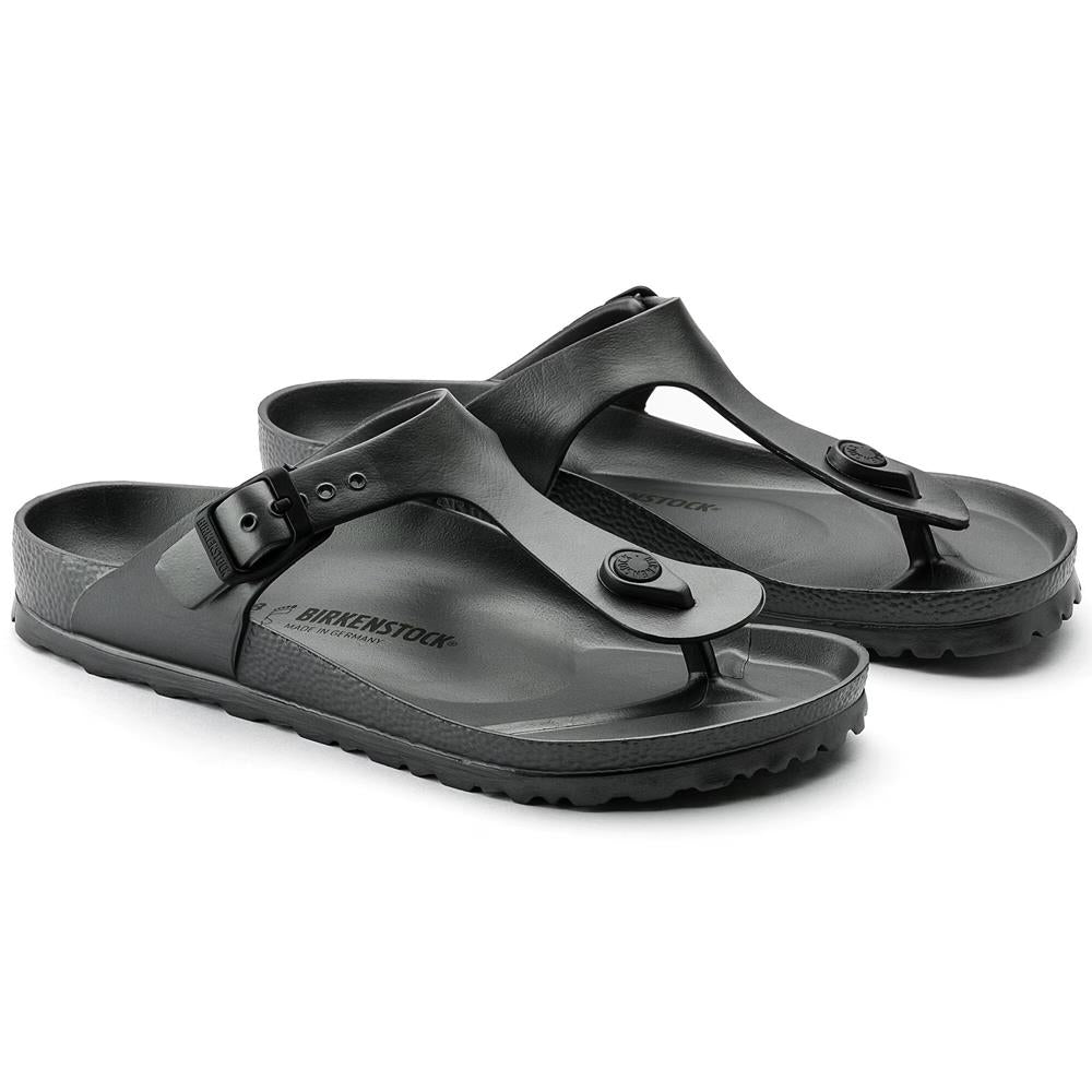Birkenstock Unisex Gizeh EVA Sandals - Comfortable Metallic Anthracite Color - Perfect for Beach, Pool & Summer Outdoor Activities