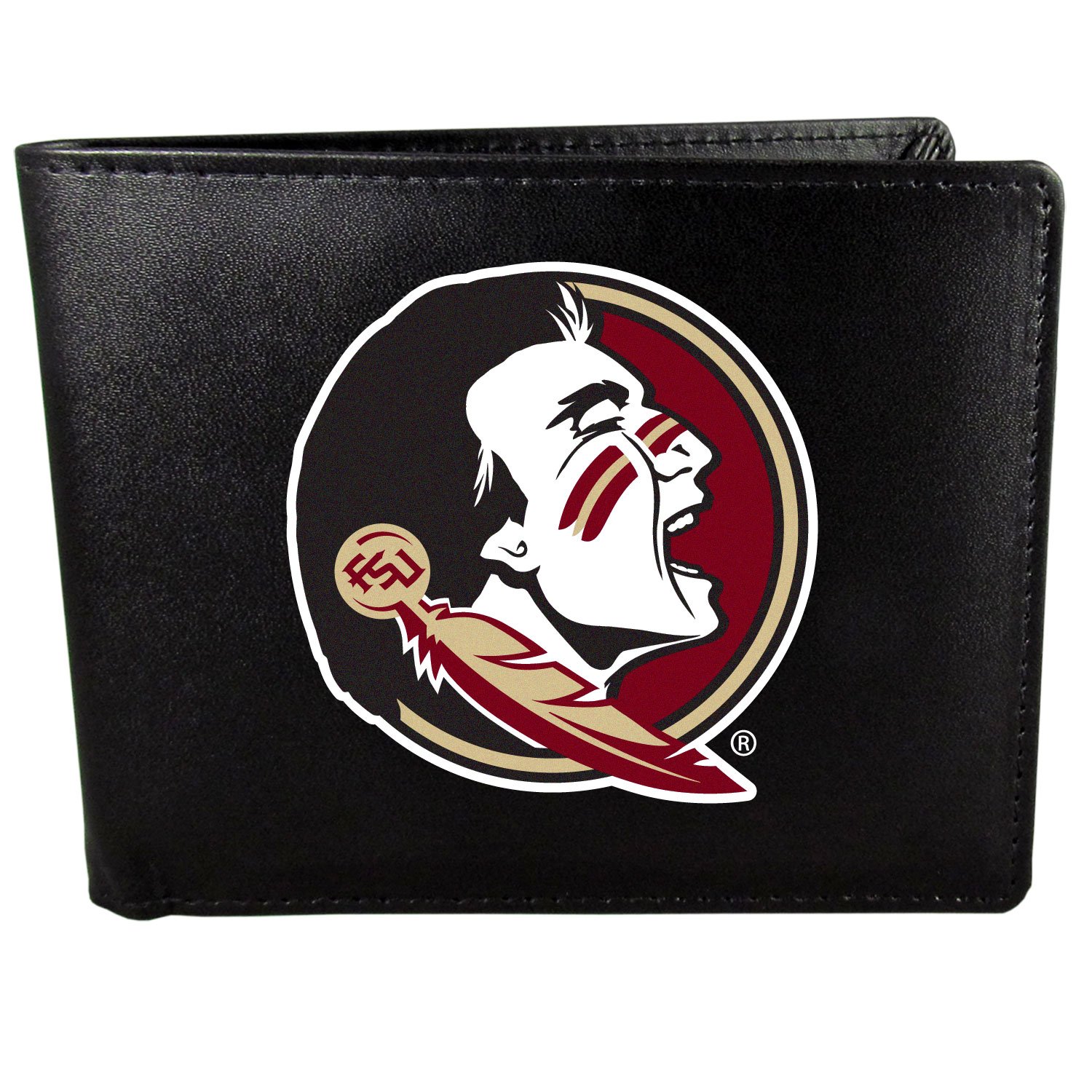 Siskiyou Sports Bi-fold Wallet with Large Logo - Durable Leather Wallet for Men, RFID Blocking, Slim Design for Everyday Carry & Travel