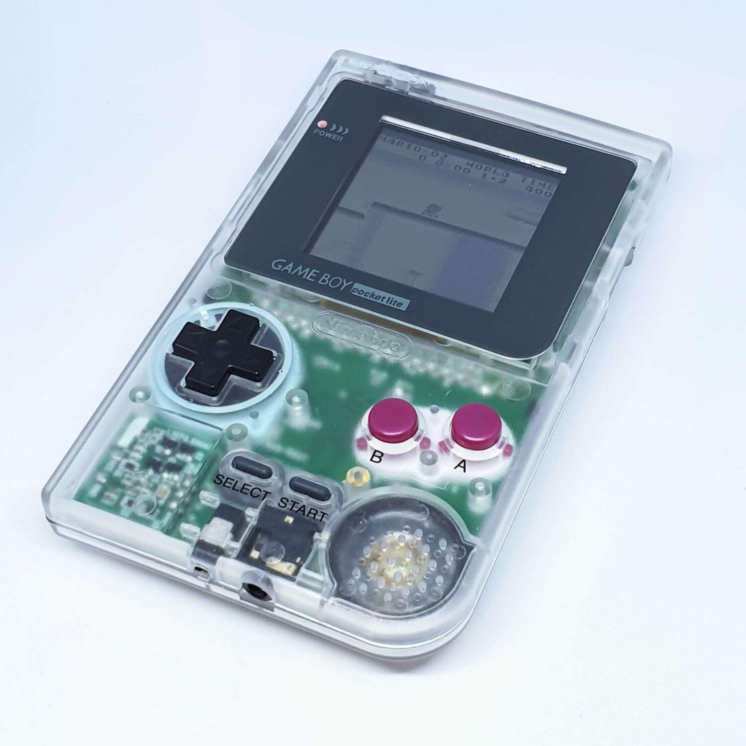 Refurbished Game Boy Pocket - Clear Retro Gaming Console | Portable Handheld for Classic Nintendo Games, Travel & Collectors