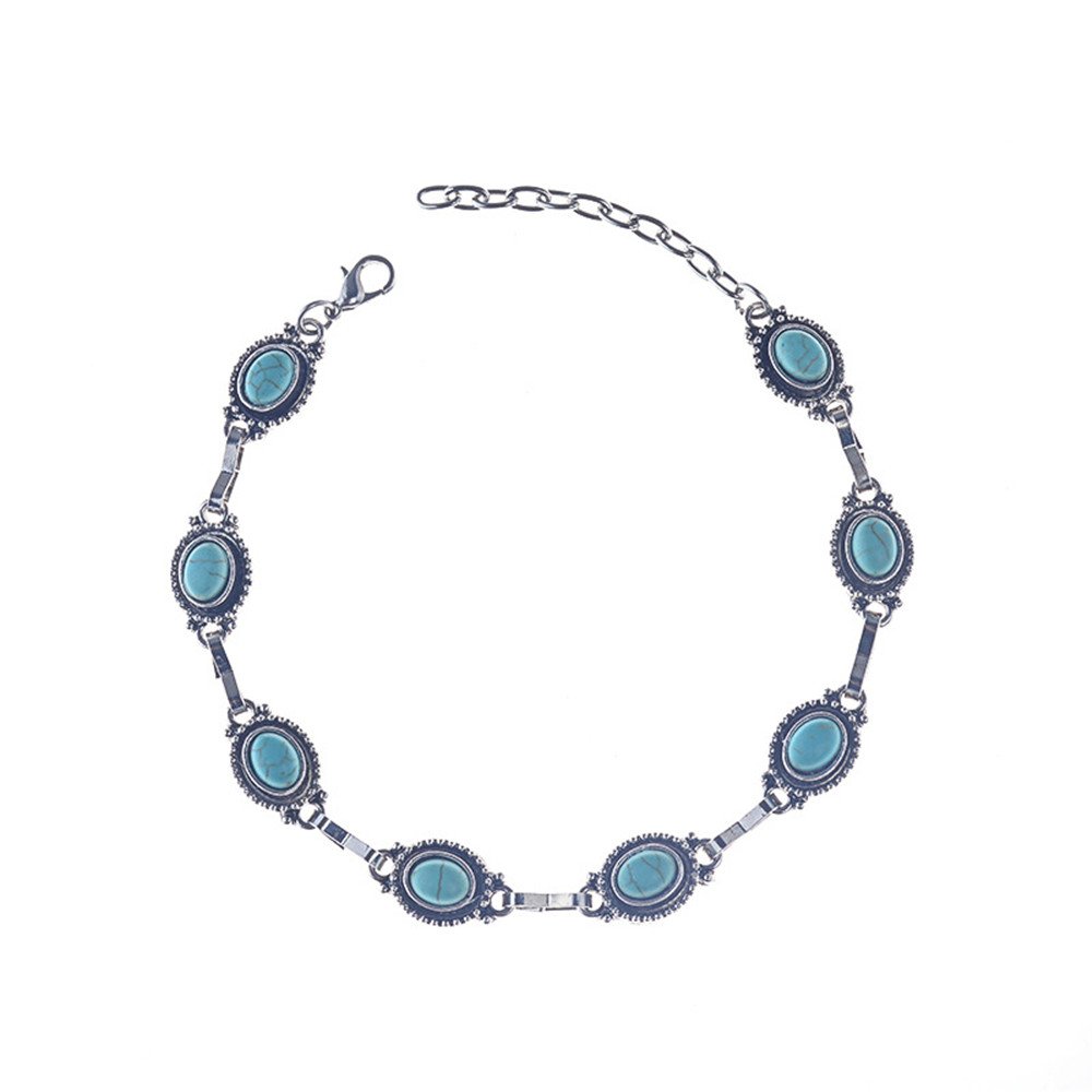 INSANEY Starfish Charm & Turquoise Pearl Beaded Anklet - Bohemian Beach Jewelry for Summer Vacations, Pool Parties and Tropical Getaways