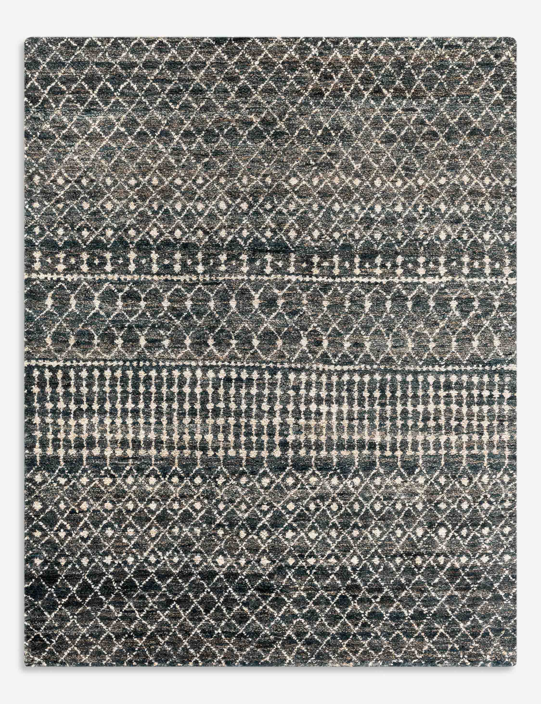 Hand Knotted Jute Moroccan Style Rug - Boho Chic Home Decor for Living Room, Bedroom & Office | Eco-Friendly Natural Fiber Carpet