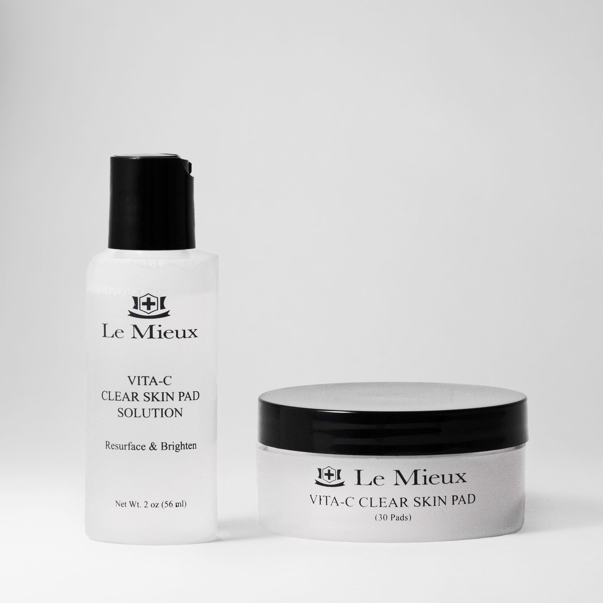 Vita C Clear Skin Pad - Vitamin C Facial Exfoliating Pads for Acne & Dark Spots | Brightening & Pore Minimizing | Daily Skincare Routine for Glowing Skin