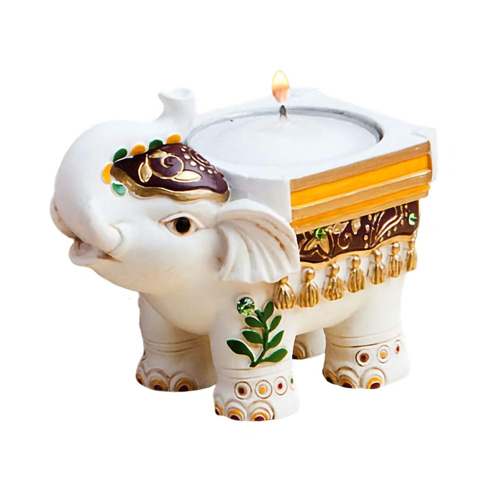 FASHIONCRAFT Good Luck Elephant Candle Holders - 20-Pack Decorative Elephant Figurines for Home Decor, Wedding Favors & Party Centerpieces | Perfect for Diwali, Christmas & Housewarming Gifts