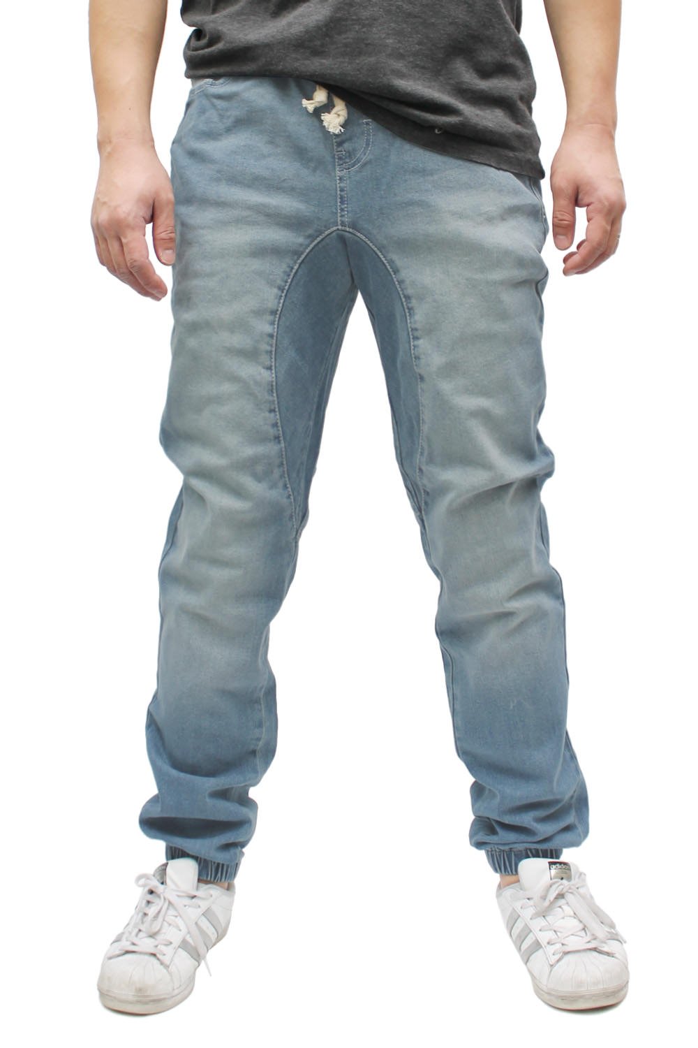 American Men's Drop Crotch Jogger Twill Pants - Comfortable Casual Lounge Pants for Relaxing at Home, Streetwear & Athleisure Style