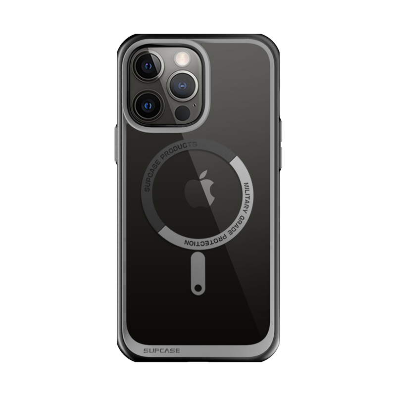 iPhone 13 Pro Max Case 6.7 Inch - Unicorn Beetle MAG Slim Clear Protective Cover with MagSafe Compatibility (Black) | Perfect for Everyday Use, Travel & Wireless Charging