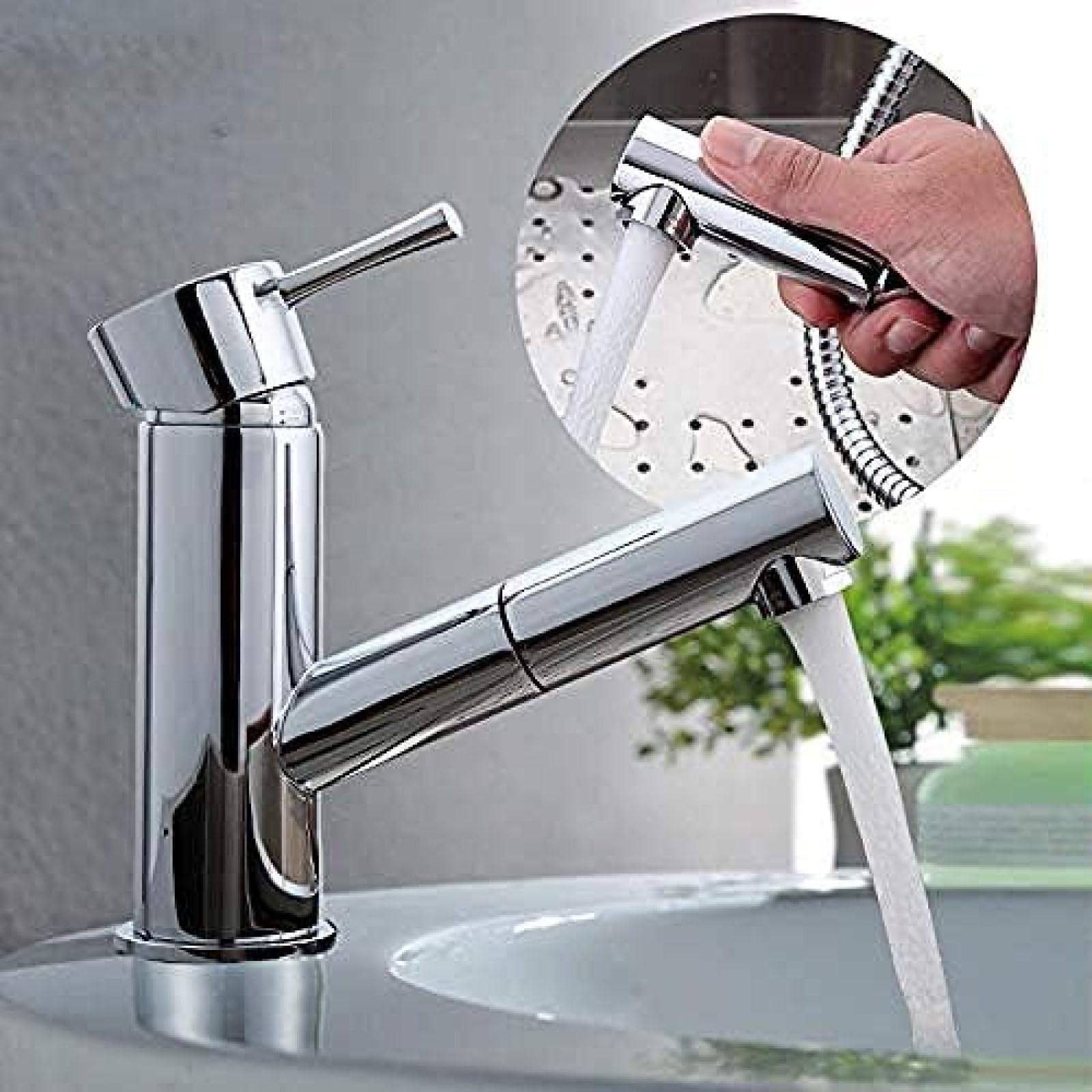 CRJUS Kitchen and Bathroom Faucet - Brass Hot and Cold Water Mixer Taps for Sink, Ideal for Modern Kitchen and Bathroom Renovations