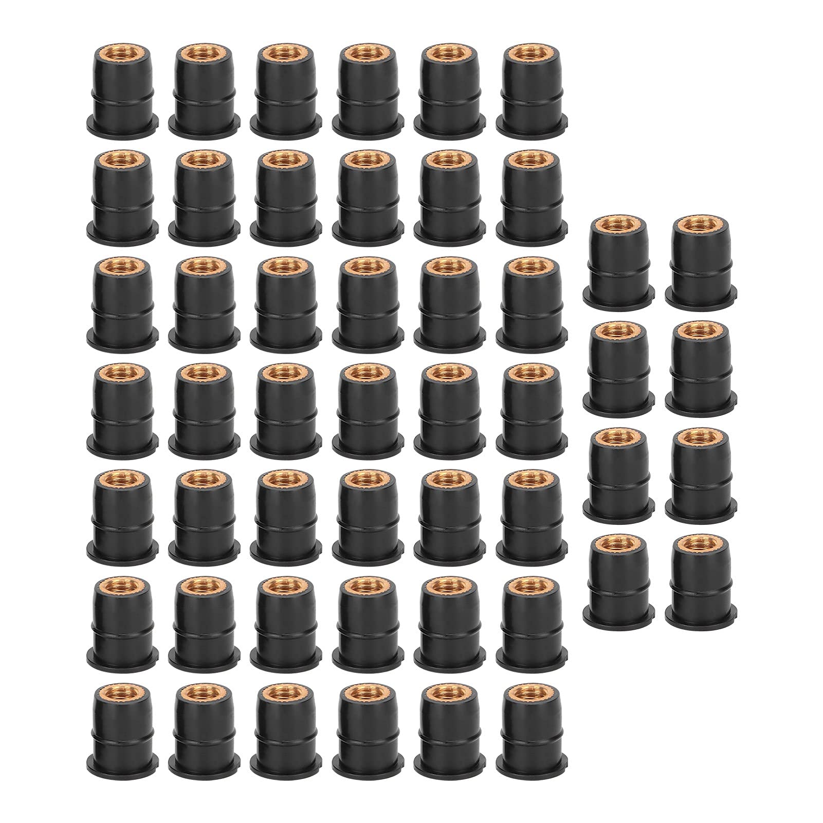 Motorcycle Windscreen Well Nut Kit - Black Waterproof for ATV & Bike Screens - Durable & Secure Fit