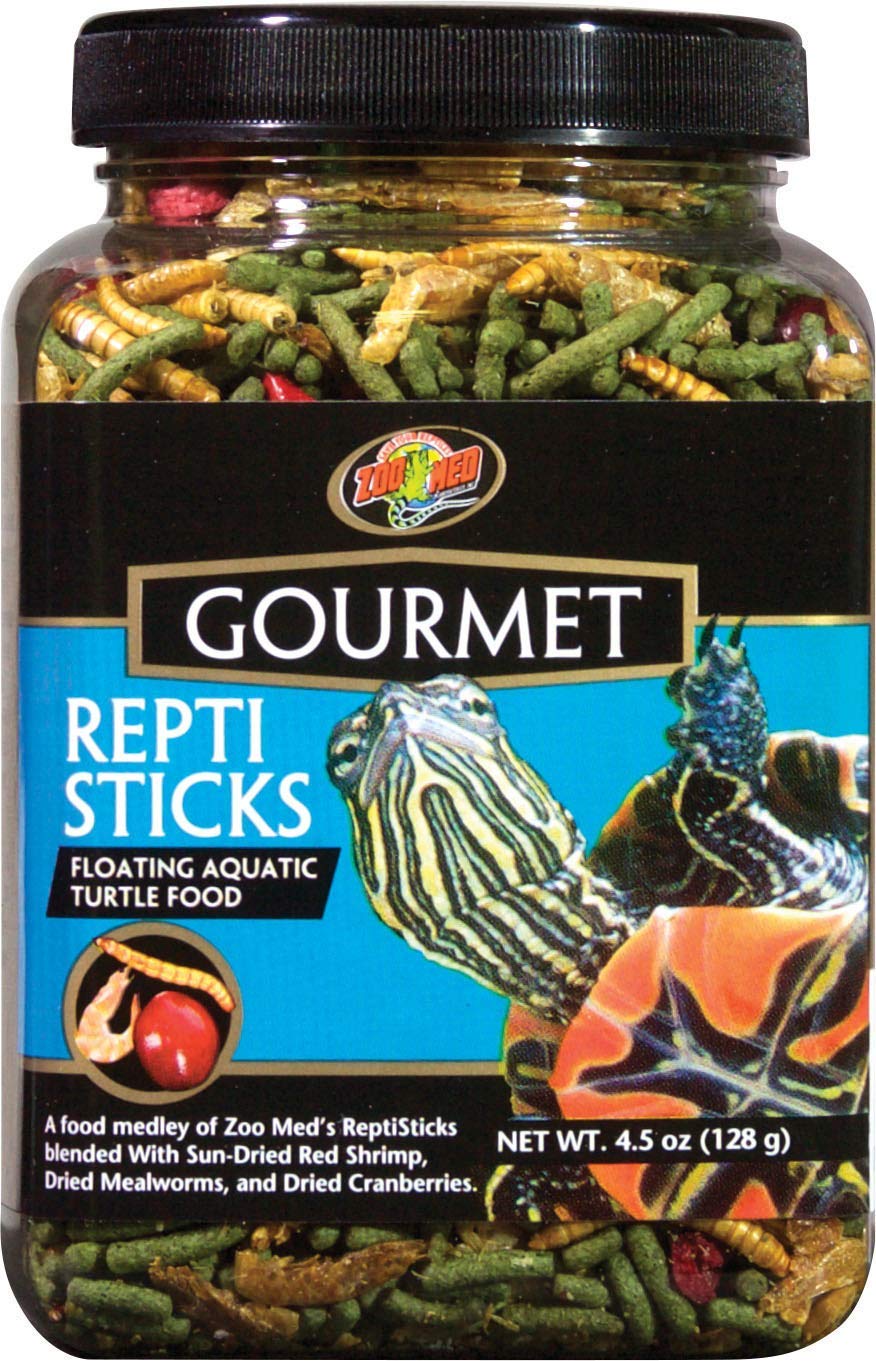 Zoo Med Gourmet Repti Sticks Floating Aquatic Turtle Food 4.5 oz (10 Pack) - High Protein Turtle Diet for Red-Eared Sliders, Painted Turtles & Aquatic Pets - Ideal for Daily Feeding in Tanks, Ponds & Outdoor Habitats - Promotes Healthy Shell Growth & Vitality