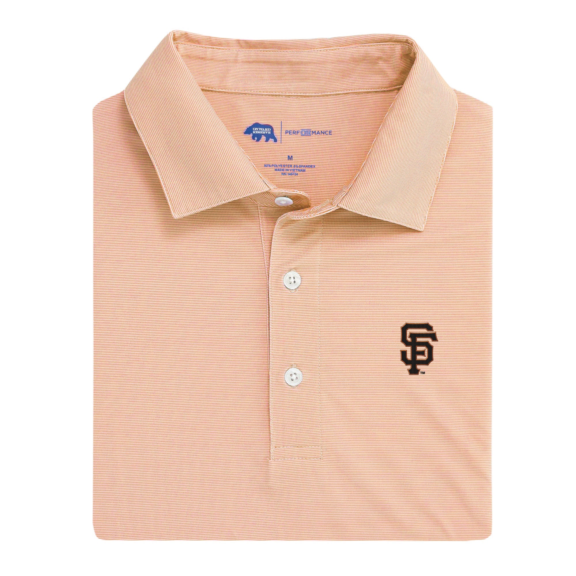 San Francisco Giants Official MLB Hairline Stripe Performance Polo Shirt for Men - Moisture-Wicking & Breathable Baseball Jersey for Fans, Games & Casual Wear