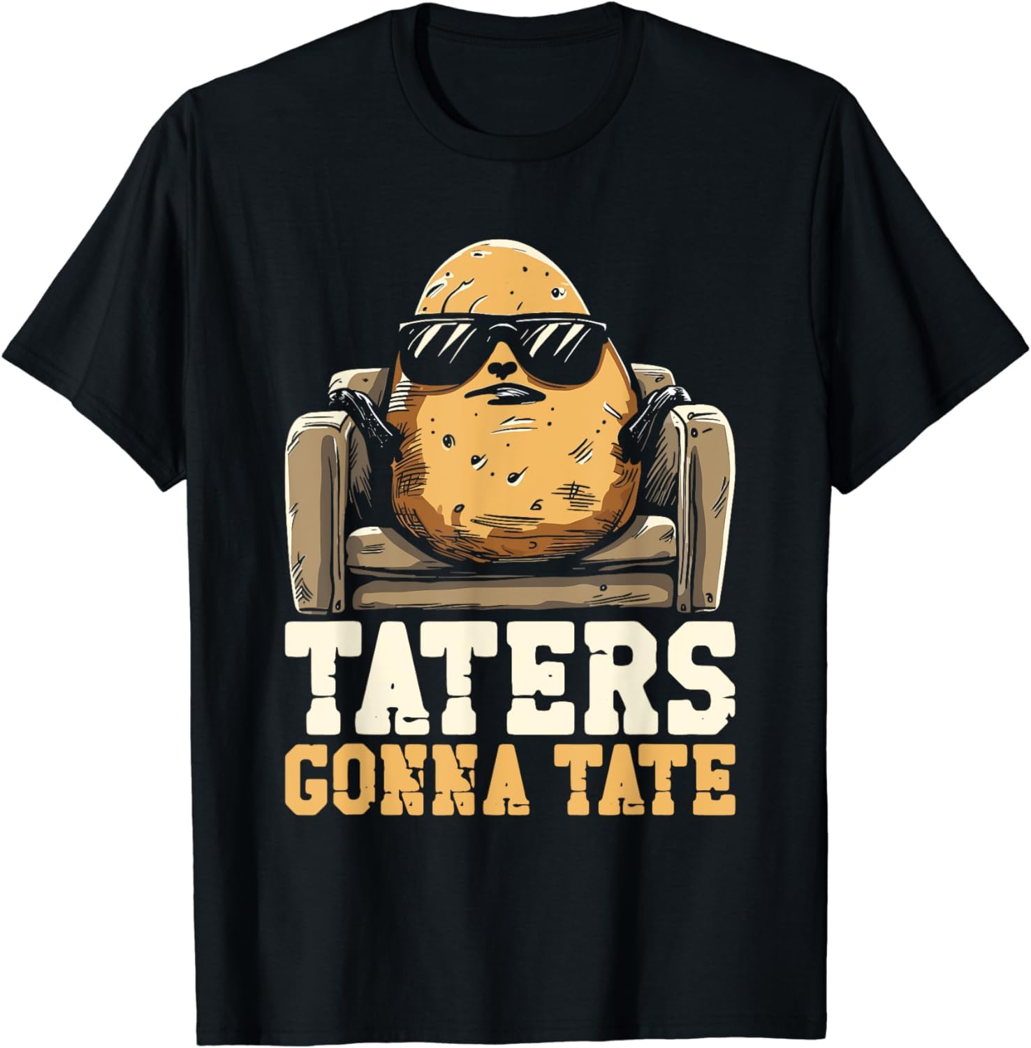 AnAtum Funny Retro Potatoes Gonna Potate Pun T-Shirt - Vintage Humor Graphic Tee for Potato Lovers, Gardening Enthusiasts & Funny Gift Ideas