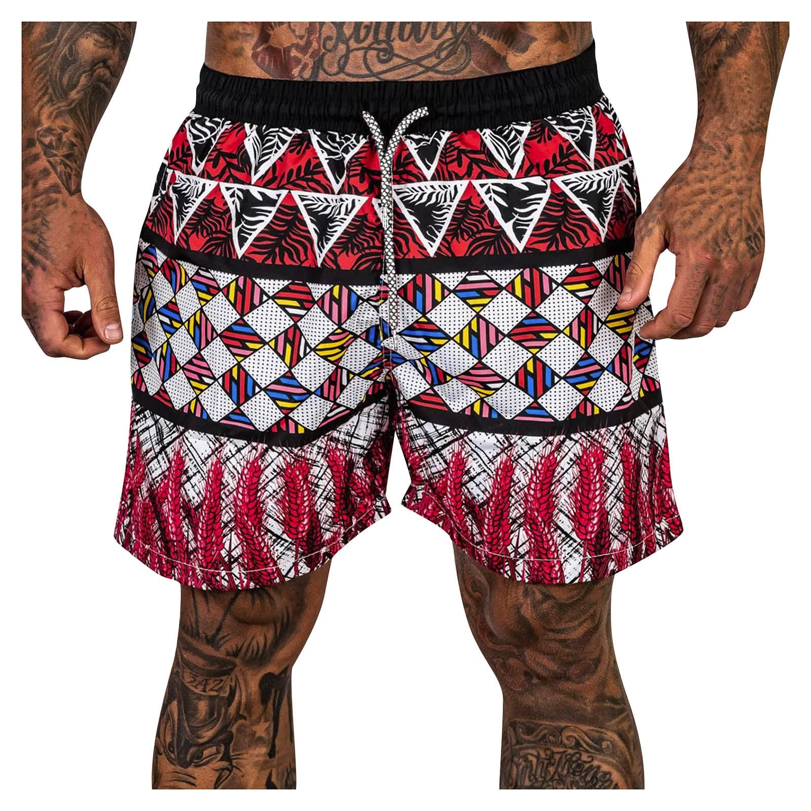 **TWGONE Men's Quick Dry Swim Shorts - Lightweight Swim Trunks for Beach, Surfing, Running & Swimming - Adjustable Drawstring for Comfort - Perfect for Pool, Vacation & Water Sports**