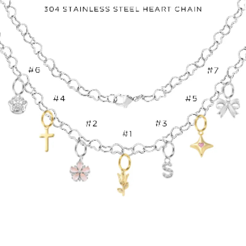 Elegant Charm Necklace with Assorted Charms - Perfect for Gifts, Parties & Everyday Wear | $52.00