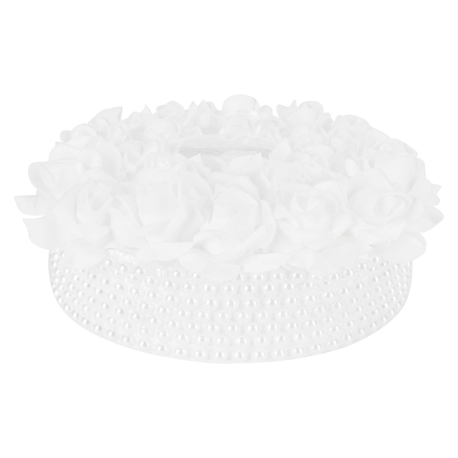 Alvinlite Elegant Cake-Shaped Ring Box - Wedding Ring Pillow Box for Engagement, Proposal & Ceremony - Perfect for Indoor, Outdoor & Beach Weddings - Jewelry Storage & Display Case (5905) - Ideal for Bridal Showers, Vow Renewals & Romantic Surprises