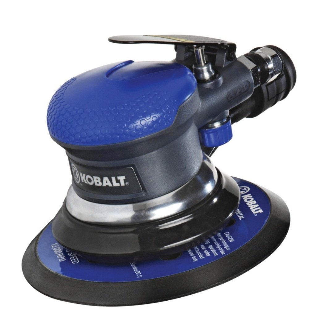 Kobalt 6-in Palm Sander with Dust Collection - Vacuum & Non-Vacuum Compatible for Woodworking, Sanding, and DIY Home Improvement Projects