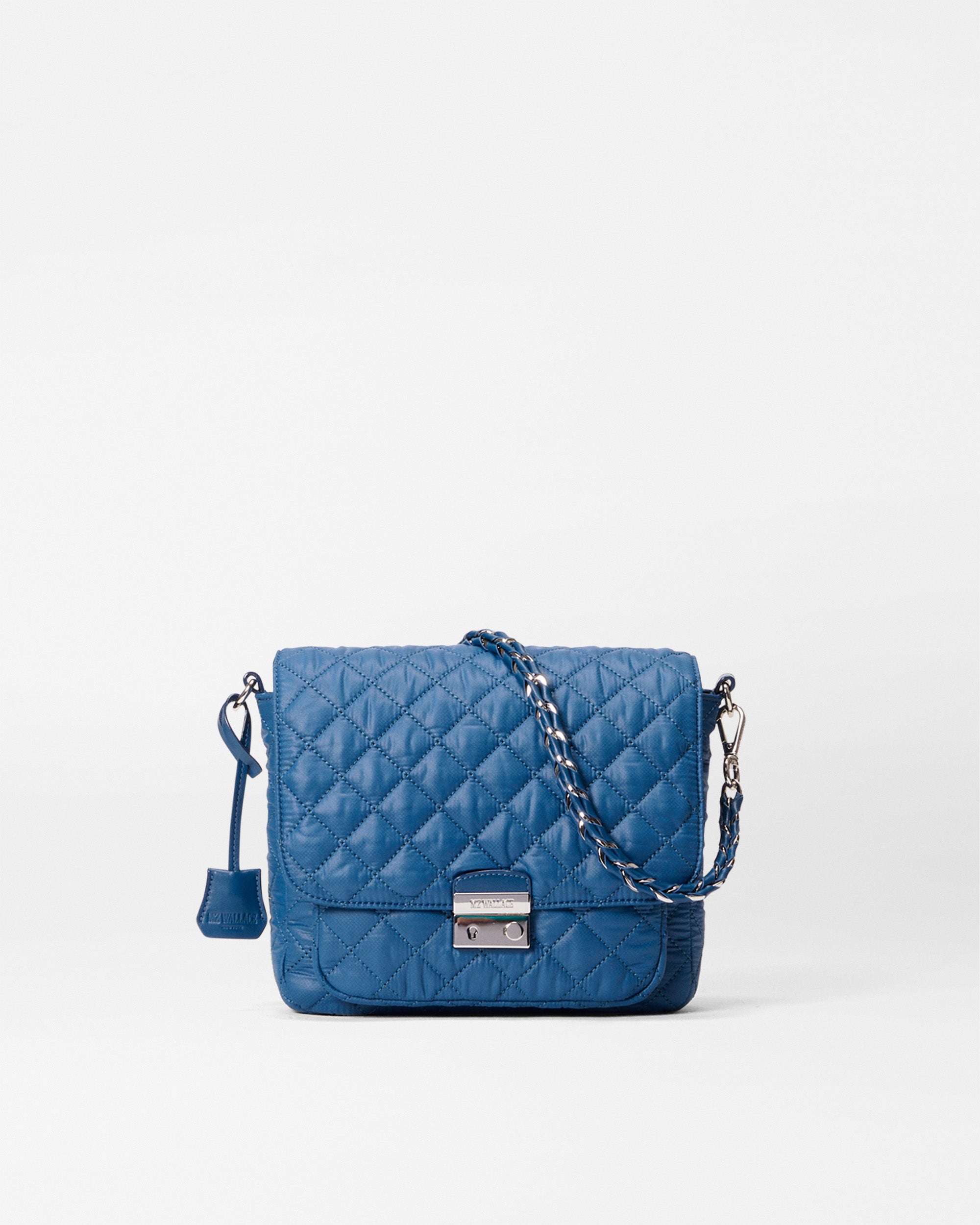 French Blue Medium Crosby Lock Crossbody Bag for Women - Stylish & Secure Shoulder Purse for Daily Use, Travel, and Work