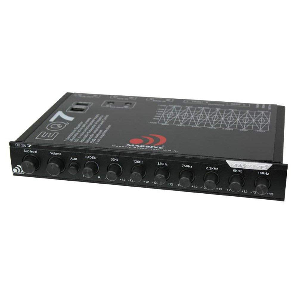 Massive Audio EQ7X 7-Band Car Audio Equalizer - Premium Sound Tuning for Enhanced Music Experience | Perfect for Car Audio Systems, Home Theaters & DJ Setups