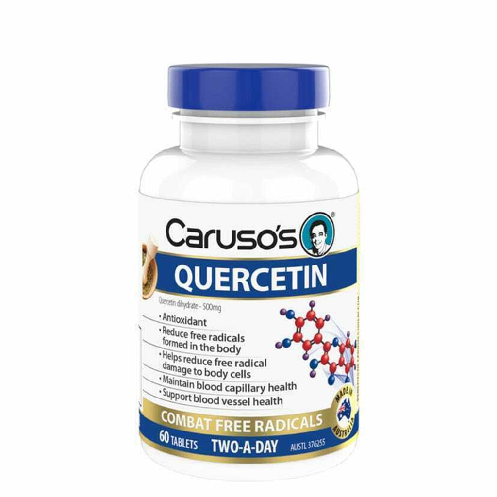 Caruso's Quercetin Supplement - Premium Natural Antioxidant for Immune Support & Allergy Relief - Supports Heart Health & Inflammation Reduction - Perfect for Daily Wellness & Seasonal Allergy Defense