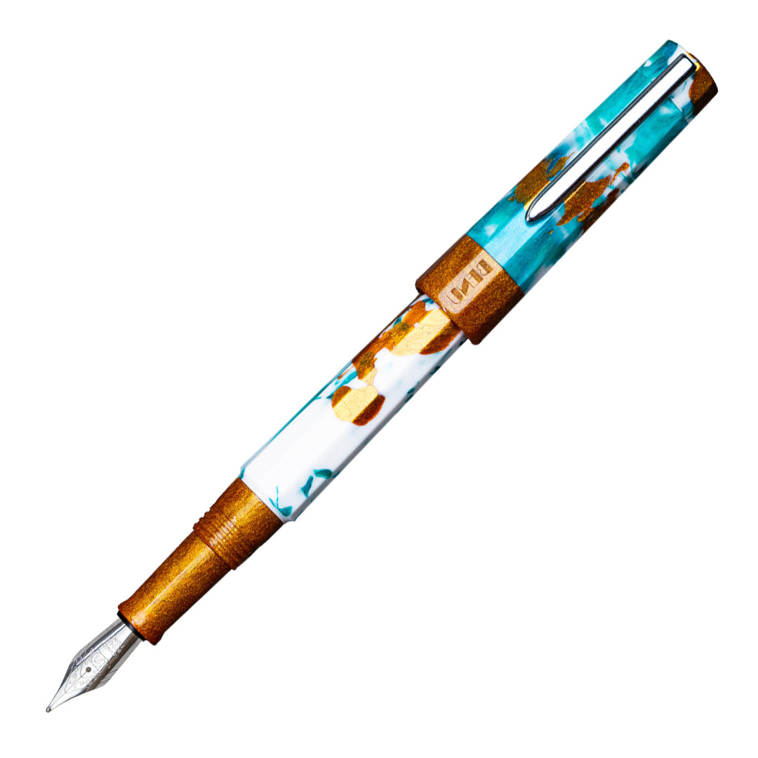 Benu Euphoria Fountain Pen - Premium Blue Hawaiian Design for Writing, Calligraphy & Gifts - Perfect for Professionals, Students & Pen Enthusiasts