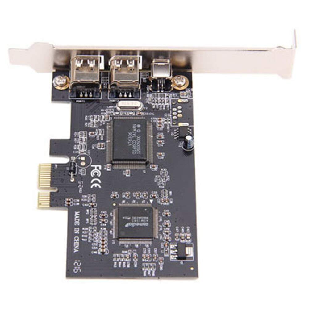 PCIe Firewire 1394A Adapter Card - 3-Port External DV Connection for Desktop PC | Video Editing & Data Transfer