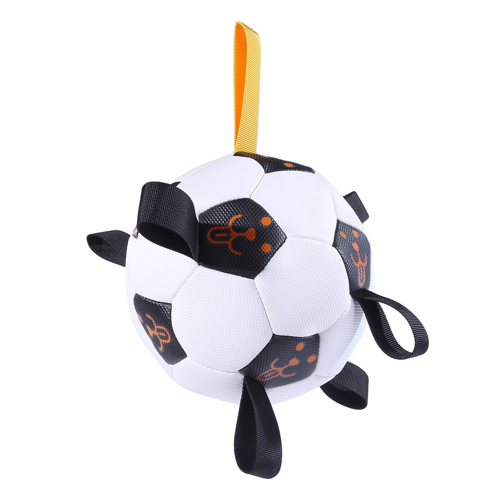 EDGOO Interactive Dog Ball Toy - Durable Chew Resistant Football Pet Toy with Rope for Outdoor Training, Fetch & Play - Perfect for Large & Small Dogs, Backyard & Park Fun