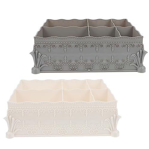 COHEALI 2-Piece Cosmetic Storage Box Set - Makeup Organizer with Nail Polish & Nail Tools Compartments - Portable Beauty Case for Vanity, Salon, and Travel Use