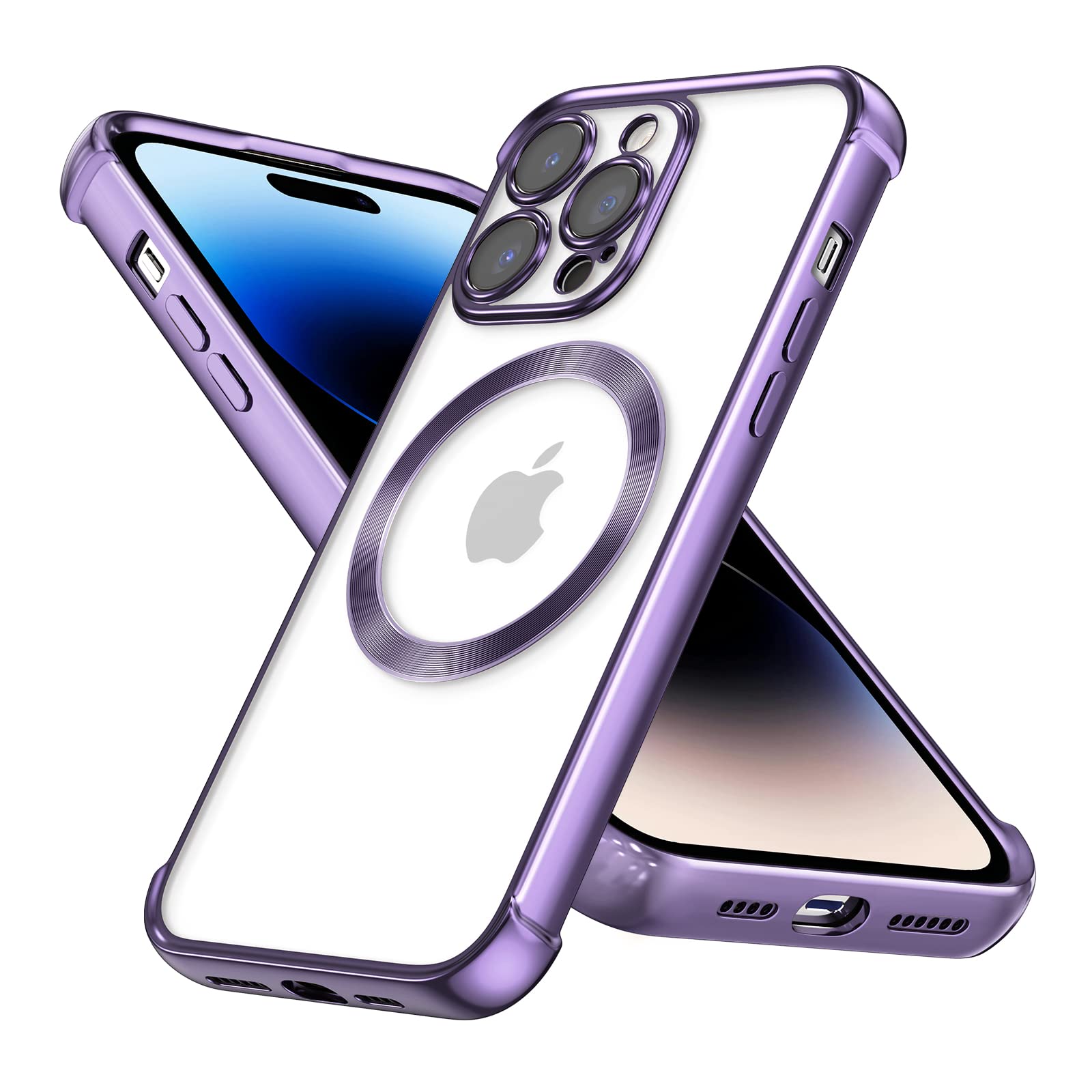 RALEAVO Magnetic Clear Slim Case for iPhone 14 Pro (6.1