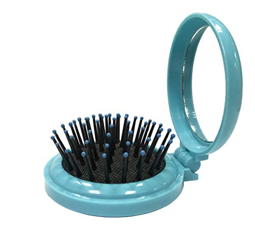 Mini Folding Pocket Hair Comb with Mirror - Travel & Gift Idea