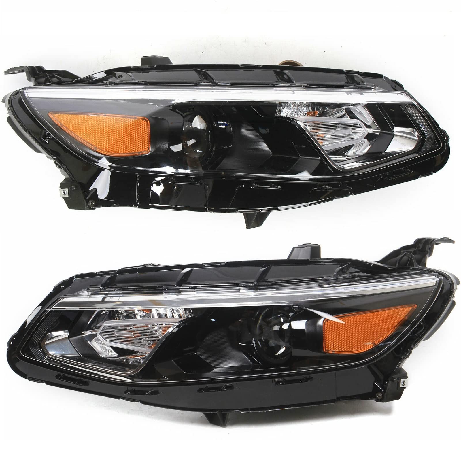 2016-2018 Chevy Malibu Halogen Headlight Assembly - Black Housing & Clear Lens Replacement (Driver & Passenger Side) | Perfect for Night Driving & Car Restoration Projects